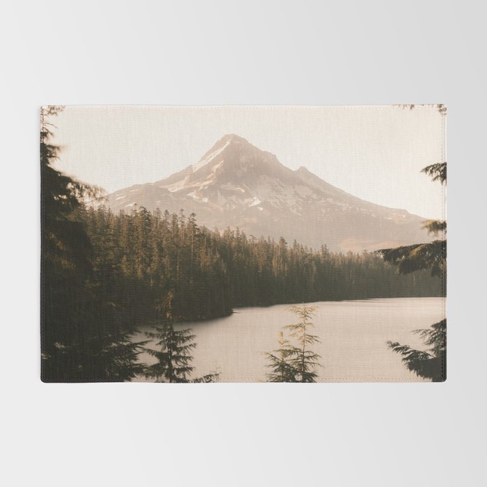 Mountain Wanderlust - Mount Hood Forest Landscape Rug Gallery Image 2