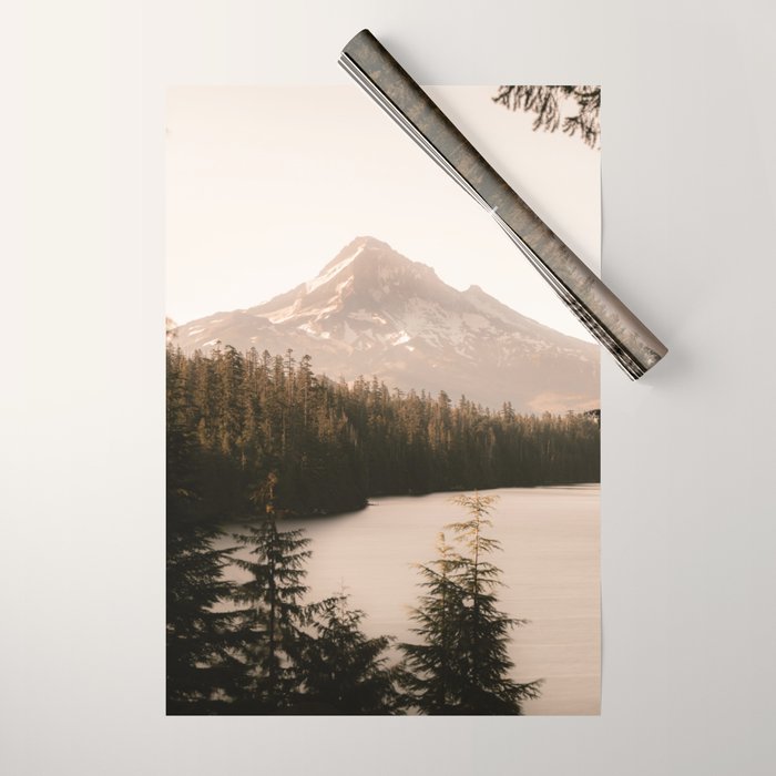 Mountain Wanderlust - Mount Hood Forest Landscape Wrapping Paper Gallery Image 1