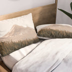 Mountain Wanderlust - Mount Hood Forest Landscape Pillow Sham Gallery Image 2