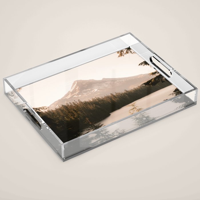 Mountain Wanderlust - Mount Hood Forest Landscape Acrylic Tray Gallery Image 1
