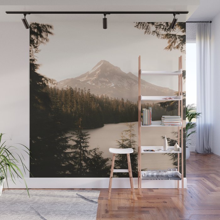 Mountain Wanderlust - Mount Hood Forest Landscape Wall Mural Gallery Image 1