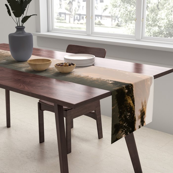 Mountain Wanderlust - Mount Hood Forest Landscape Table Runner Gallery Image 2