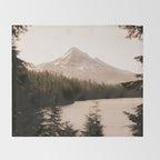 Mountain Wanderlust - Mount Hood Forest Landscape Throw Blanket Gallery Image 2