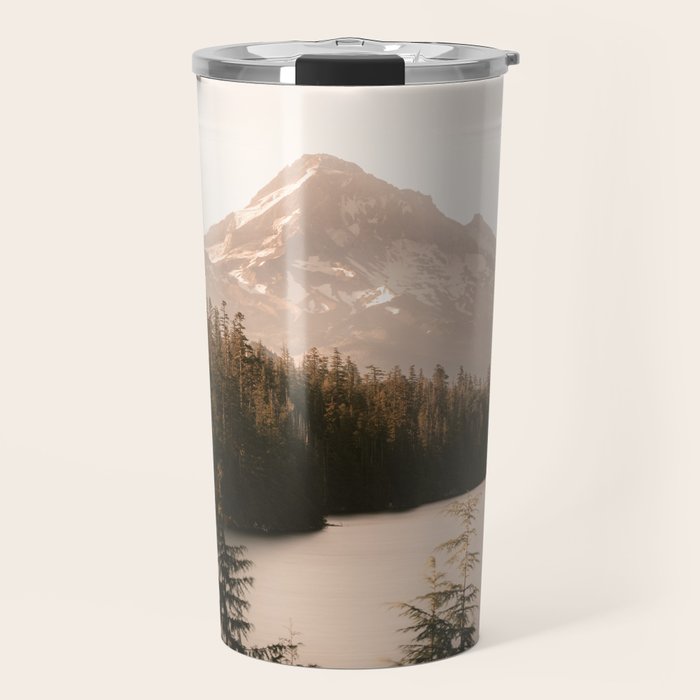 Mountain Wanderlust - Mount Hood Forest Landscape Travel Mug Gallery Image 1
