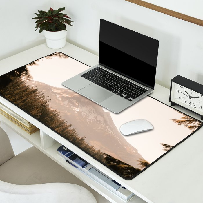 Mountain Wanderlust - Mount Hood Forest Landscape Desk Mat Gallery Image 2