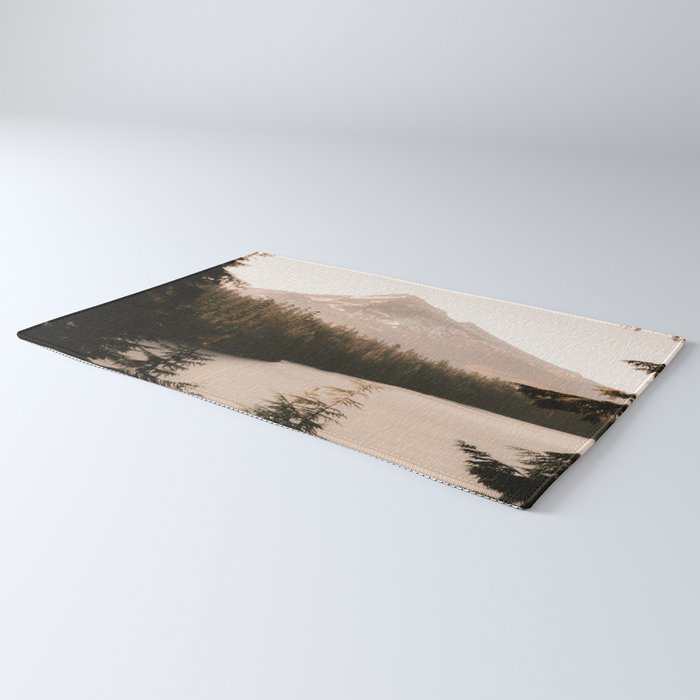Mountain Wanderlust - Mount Hood Forest Landscape Rug Gallery Image 3