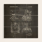 Ice Hockey Patent - Hockey Player Coach Team Art - Black Chalkboard Wood Wall Art Gallery Image 1