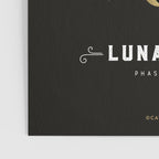 The Lunar Cycle â¢ Phases of the Moon - Black & Gold Palette Poster Gallery Image 3