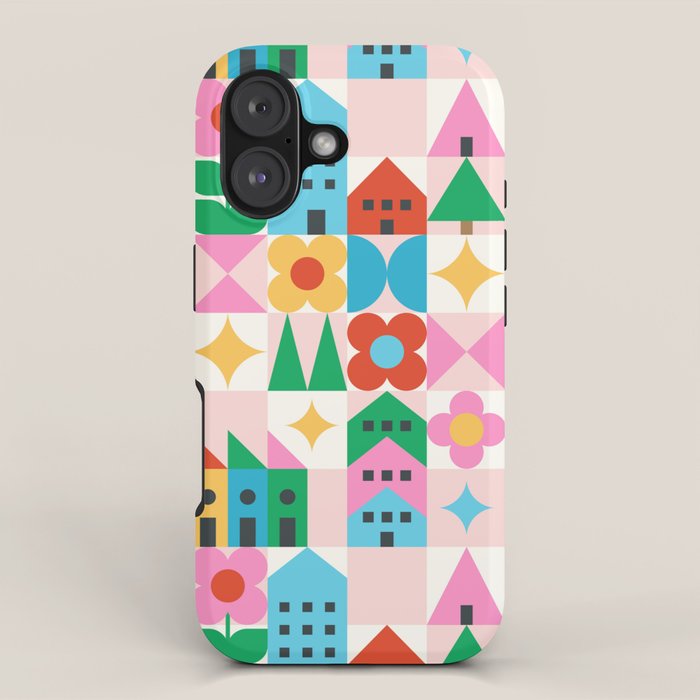 Happy Town Checks iPhone Case Gallery Image 1
