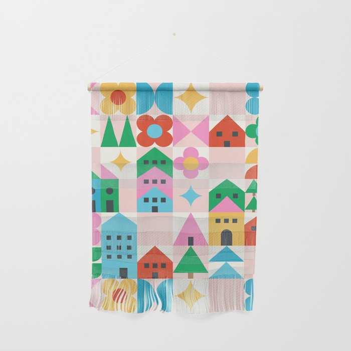 Happy Town Checks Wall Hanging Gallery Image 1