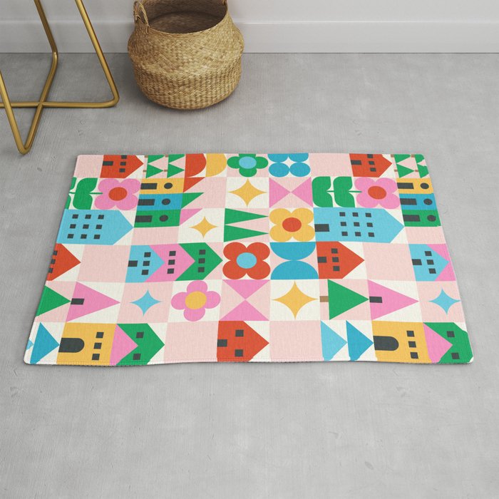 Happy Town Checks Rug Gallery Image 1