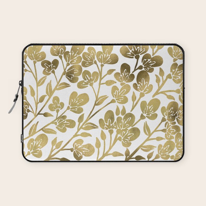 Cherry Blossoms - Gold Palette Laptop Sleeve Gallery Image 1