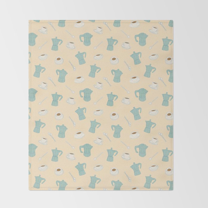 Moka Pots and Espresso Cups Throw Blanket Gallery Image 2