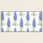 Texas bluebonnet in watercolor Desk Mat Gallery Image 3