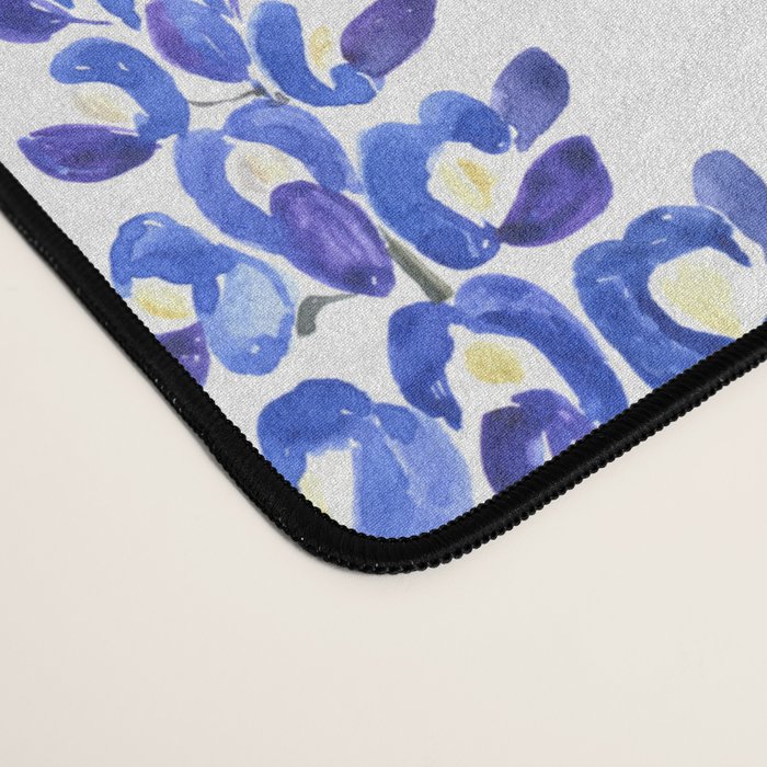 Texas bluebonnet in watercolor Desk Mat Gallery Image 4