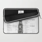 Apollo 11 Saturn V Blueprint in High Resolution (white) Laptop Sleeve Gallery Image 2