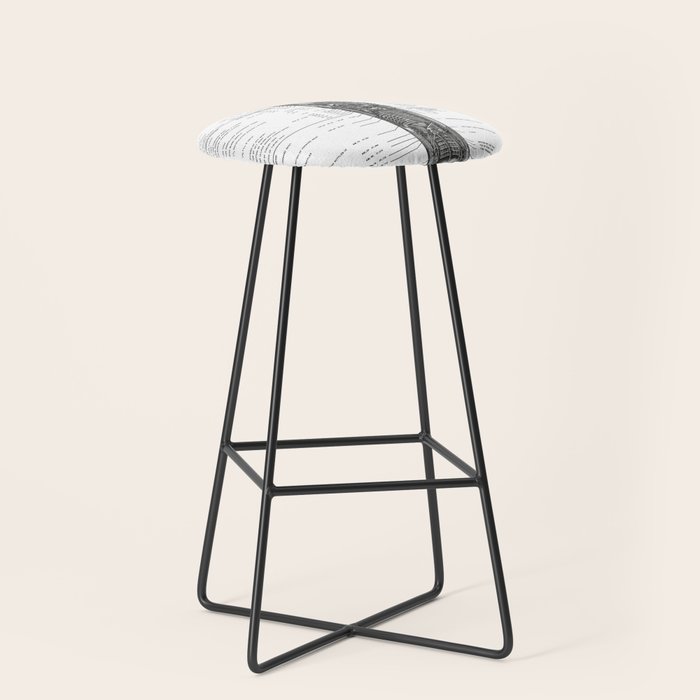 Apollo 11 Saturn V Blueprint in High Resolution (white) Stool Gallery Image 1
