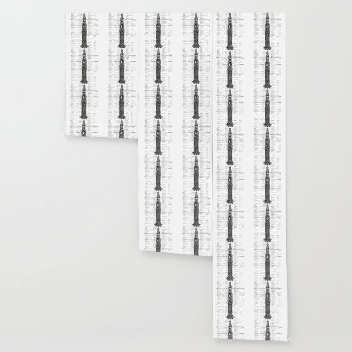 Apollo 11 Saturn V Blueprint in High Resolution (white) Wallpaper Gallery Image 3
