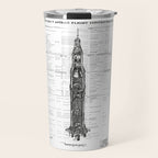 Apollo 11 Saturn V Blueprint in High Resolution (white) Travel Mug Gallery Image 1
