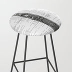 Apollo 11 Saturn V Blueprint in High Resolution (white) Stool Gallery Image 2