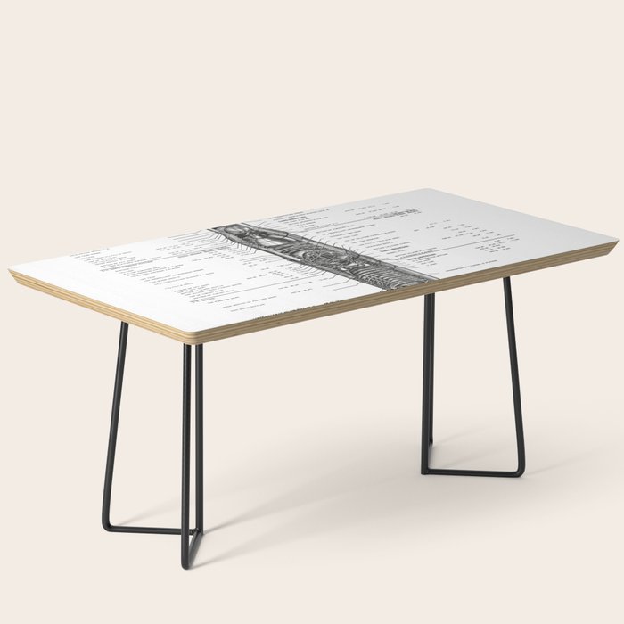Apollo 11 Saturn V Blueprint in High Resolution (white) Coffee Table Gallery Image 1