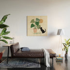 Cat and Plant 13: The Making of Monstera Wood Wall Art Gallery Image 2