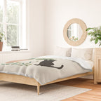 Cat and Plant 13: The Making of Monstera Duvet Cover Gallery Image 2