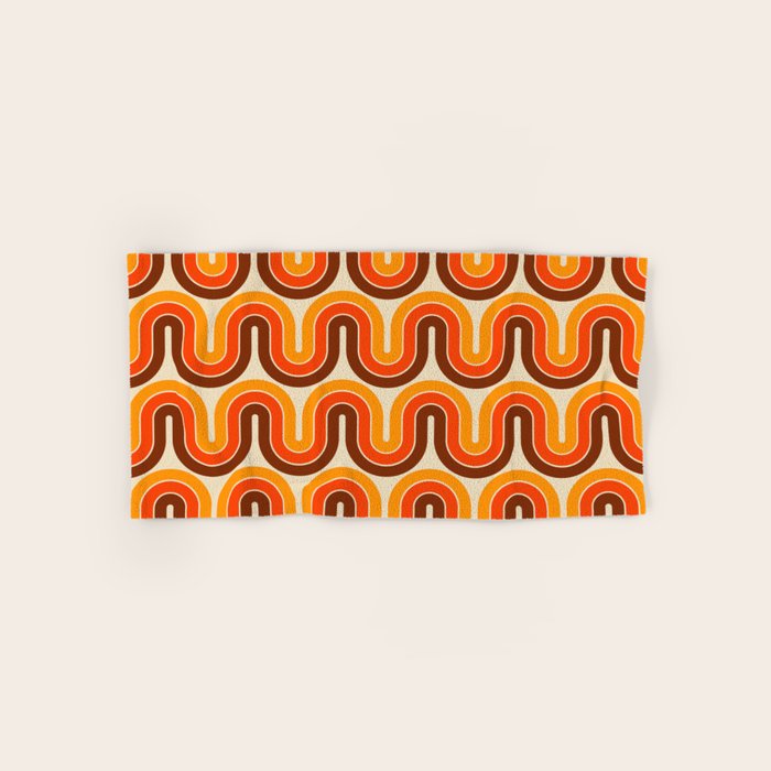 70s Retro Vintage Style 821 Autumn Bath Towel Gallery Image 1