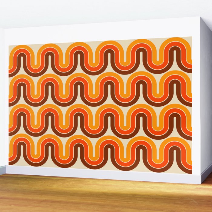 70s Retro Vintage Style 821 Autumn Wall Mural Gallery Image 2