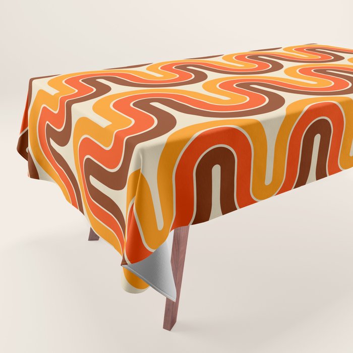 70s Retro Vintage Style 821 Autumn Tablecloth Gallery Image 1