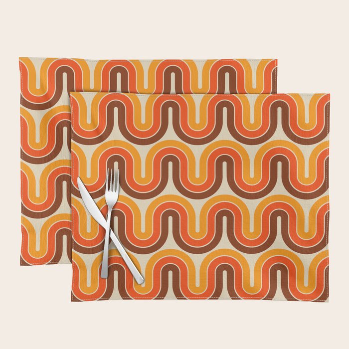 70s Retro Vintage Style 821 Autumn Placemat Gallery Image 1