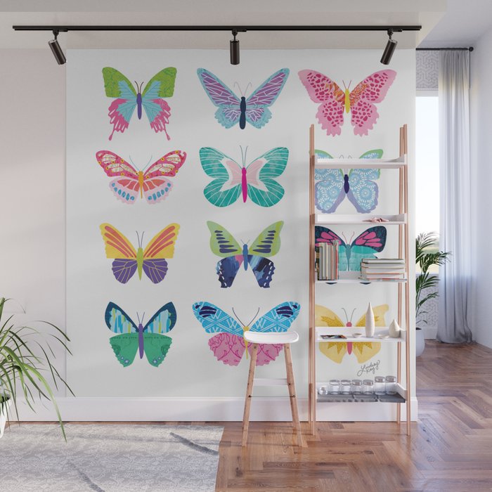 Colorful Butterflies  Wall Mural Gallery Image 1