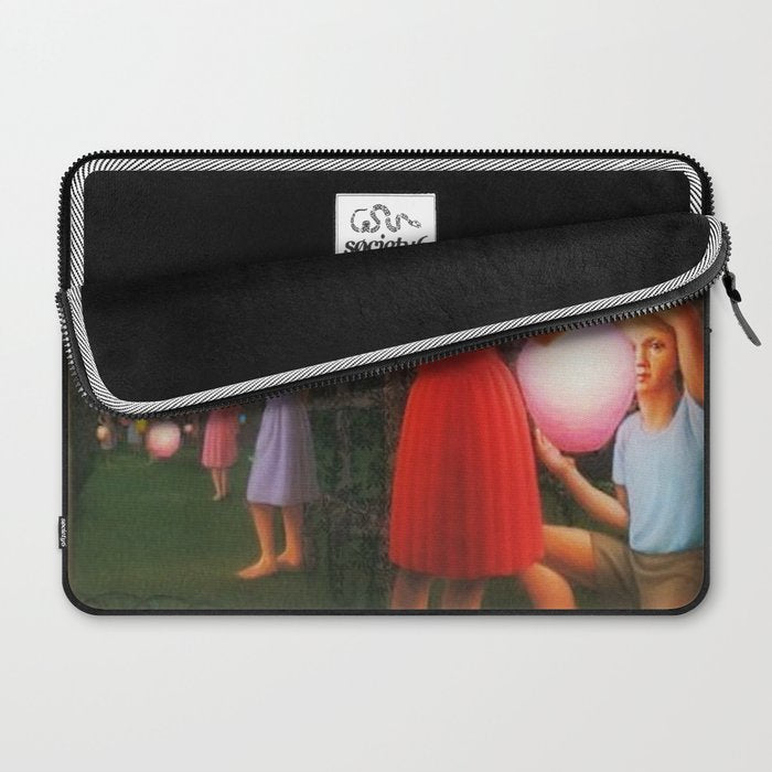 Classical Magic Realism Masterpiece 'Garden Party' by George Tooker Laptop Sleeve Gallery Image 2