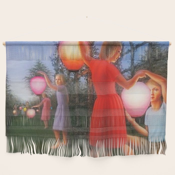 Classical Magic Realism Masterpiece 'Garden Party' by George Tooker Wall Hanging Gallery Image 1