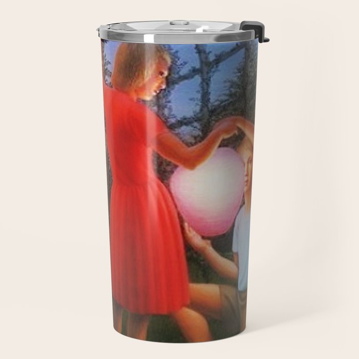 Classical Magic Realism Masterpiece 'Garden Party' by George Tooker Travel Mug Gallery Image 2