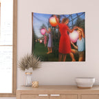 Classical Magic Realism Masterpiece 'Garden Party' by George Tooker Wall Tapestry Gallery Image 2
