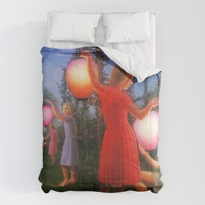 Classical Magic Realism Masterpiece 'Garden Party' by George Tooker Comforter Gallery Image 6