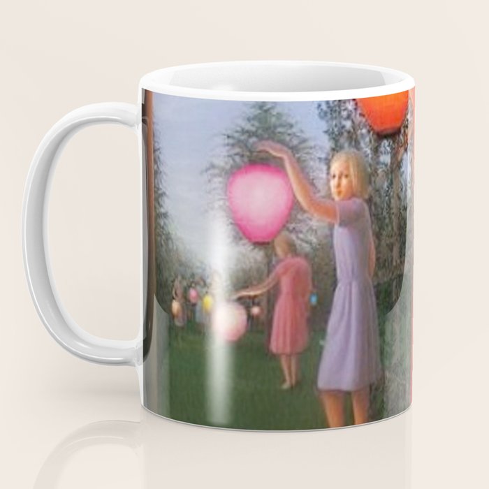 Classical Magic Realism Masterpiece 'Garden Party' by George Tooker Coffee Mug Gallery Image 3