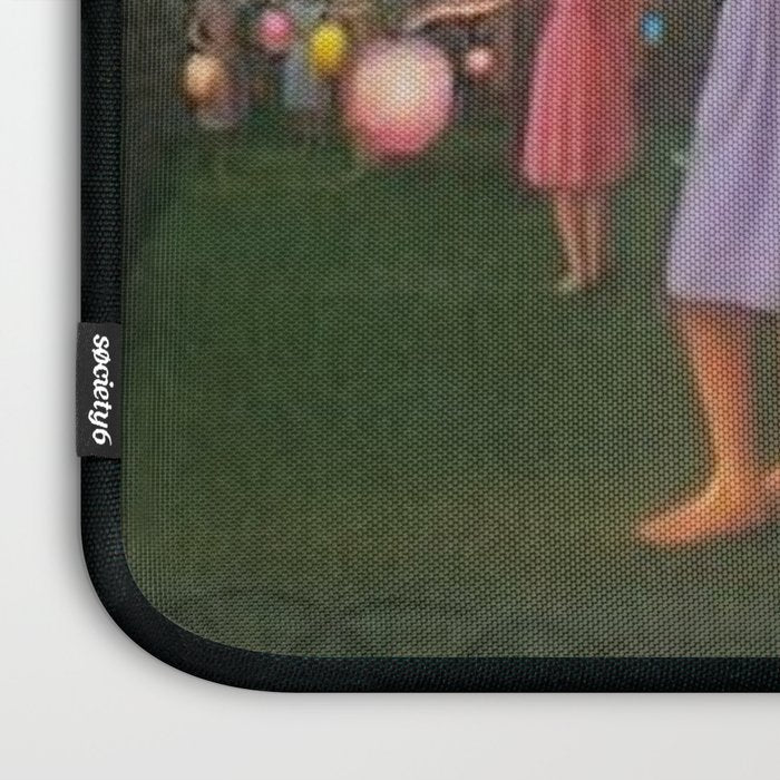 Classical Magic Realism Masterpiece 'Garden Party' by George Tooker Laptop Sleeve Gallery Image 3