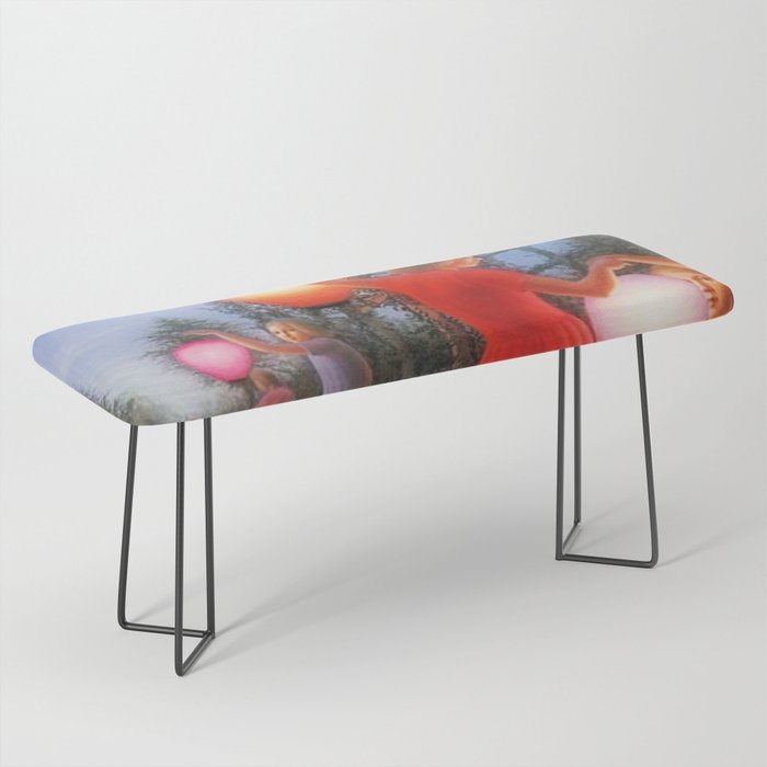 Classical Magic Realism Masterpiece 'Garden Party' by George Tooker Bench Gallery Image 1