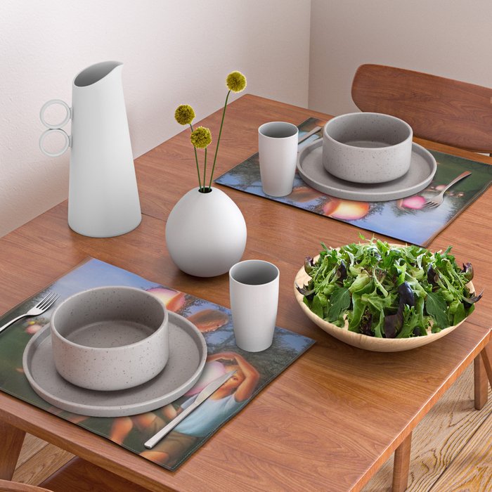 Classical Magic Realism Masterpiece 'Garden Party' by George Tooker Placemat Gallery Image 2