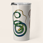 Albertus Seba Three Snakes Illustration  Travel Mug Gallery Image 3