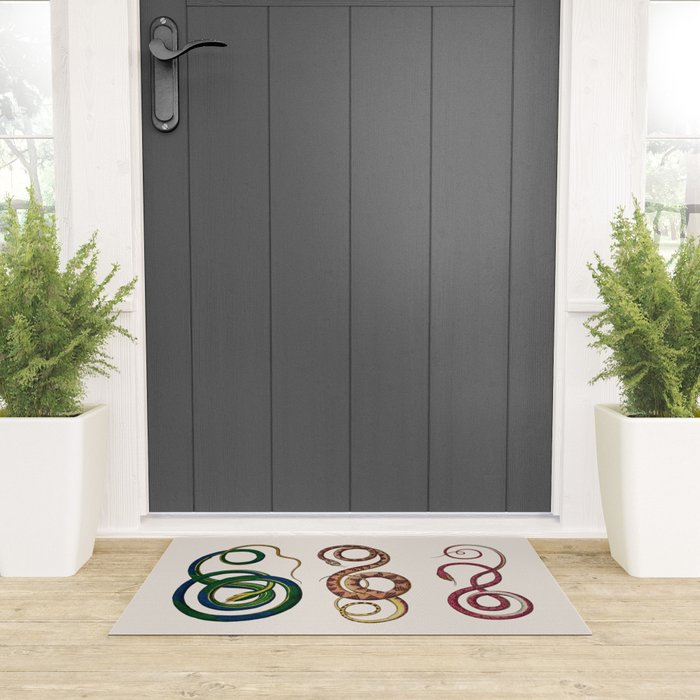 Albertus Seba Three Snakes Illustration  Welcome Mat Gallery Image 3