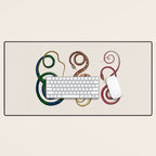 Albertus Seba Three Snakes Illustration  Desk Mat Gallery Image 1