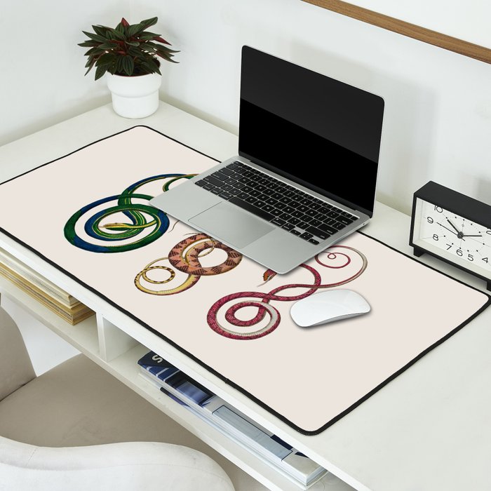 Albertus Seba Three Snakes Illustration  Desk Mat Gallery Image 2