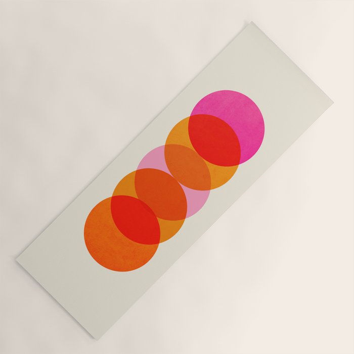 Abstraction_COLOUR_CIRCLES_001 Yoga Mat Gallery Image 1