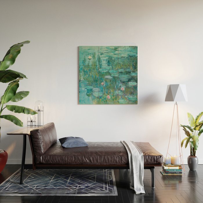 Monet - Water Lilies Wood Wall Art Gallery Image 2
