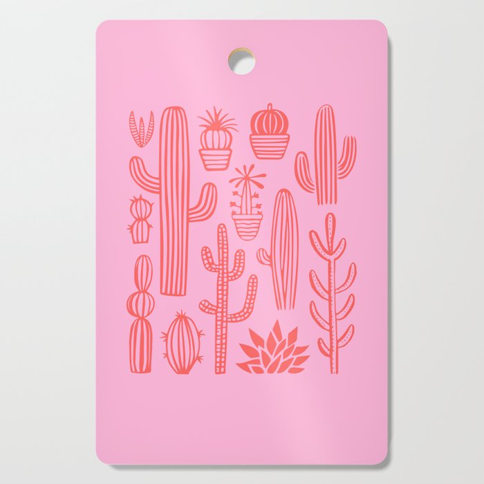 Hand drawn cactus plant art Cutting Board Gallery Image 1