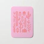 Hand drawn cactus plant art Bath Mat Gallery Image 1