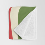 Palm Springs Mid Century Modern Abstract Pattern in Retro Christmas Green Red Cream Throw Blanket Gallery Image 3
